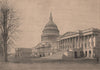 The Capitol, Washington, viewed from the East. Washington DC 1885 old print