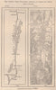 Lake Champlain, according to Anger and Colvin. USA 1885 old antique map chart
