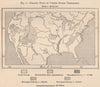 Present State of United States Topography. USA 1885 old antique map plan chart