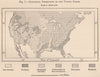 Geological formations of the United States. USA 1885 old antique map chart