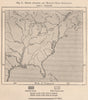 North Atlantic and Gulf of Mexico Coastland. USA 1885 old antique map chart