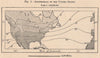 Isothermals of the United States. USA 1885 old antique vintage map plan chart