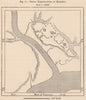 Indian Fortifications at Marietta. Ohio. Native Americans 1885 old antique map