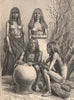 Group of Pima Indians (Arizona) . Native Americans 1885 old antique print