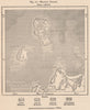 Manitou Springs Islands. Michigan. Native Americans 1885 old antique map chart