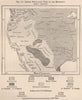 Indian populations West of the Mississippi. USA. Native Americans 1885 old map