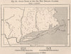 South front of the old New England Glaciers. USA 1885 antique map chart