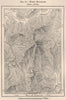 White Mountains. New Hampshire 1885 old antique vintage map plan chart
