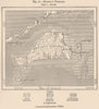 Martha's Vineyard. Massachusetts 1885 old antique vintage map plan chart