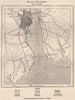 New London. Connecticut 1885 old antique vintage map plan chart
