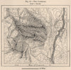 The Catskills. New York 1885 old antique vintage map plan chart