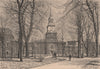 Independence Hall, Philadelphia. Pennsylvania 1885 old antique print picture