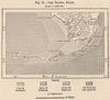 The Florida Reefs 1885 old antique vintage map plan chart