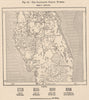 The Lacustrine region, Florida. Everglades 1885 old antique map plan chart