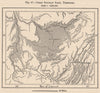 Great Silurian Basin, Tennessee 1885 old antique vintage map plan chart