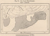 Old Lake Erie - Ontario. North America 1885 antique vintage map plan chart