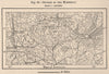 Sources of the Mississippi. Minnesota 1885 old antique vintage map plan chart