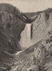 The Great Fall, Yellowstone Valley. Wyoming 1885 old antique print picture