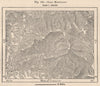 Roan Mountains. North Carolina 1885 old antique vintage map plan chart