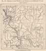 Meeting of the Waters in the centre of the Mississippi Valley. USA 1885 map