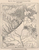 Upper Valley of the Canadian river. New Mexico 1885 old antique map plan chart