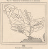 Discharge of the Mississippi and its Affluents. USA 1885 old antique map chart