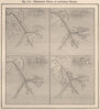 Mississippi Delta at different epochs. Louisiana 1885 old antique map chart