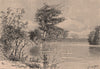 Banks of the Sabine. Texas 1885 old antique vintage print picture