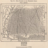 Pine Barrens of the Mississippi Basin. USA 1885 old antique map plan chart