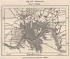 Cincinnati. Ohio 1885 old antique vintage map plan chart