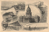 Illinois 1885 old antique vintage print picture