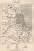 Chicago. Illinois 1885 old antique vintage map plan chart