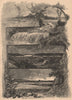 Scenery in Minnesota 1885 old antique vintage print picture