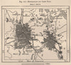 Minneapolis and Saint Paul. Minnesota 1885 old antique vintage map plan chart