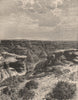 View taken in the Bad Lands, Nebraska 1885 old antique vintage print picture