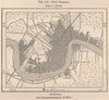New Orleans. Louisiana 1885 old antique vintage map plan chart