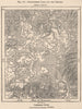 Yellowstone Lake and the Geysers. Wyoming 1885 old antique map plan chart