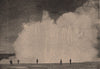 Excelsior Geyser, Yellowstone Park. Wyoming 1885 old antique print picture