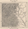 Pike's Peak. Colorado 1885 old antique vintage map plan chart
