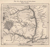 Ocate and its Lava-Fields. New Mexico 1885 old antique vintage map plan chart