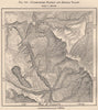 Uncompahgre Plateau and Sindbad Valley. Colorado 1885 old antique map chart