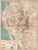 United States West. 1892. USA 1885 old antique vintage map plan chart