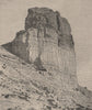 Bluff on the Green River at upper end of the Grand Canyon. Utah 1885 old print