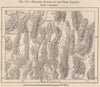 Parallel Ranges of the Utah Plateau. Nevada 1885 old antique map plan chart