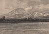 Mount Shasta. California 1885 old antique vintage print picture