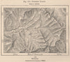 Yosemite Valley. California 1885 old antique vintage map plan chart