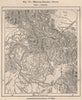 Missouri-Columbia divide. USA 1885 old antique vintage map plan chart