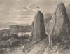 The Columbia - View taken at the foot of Mount Hood. Oregon 1885 old print