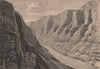 The Green River Canyon. USA. Wyoming Colorado Utah 1885 old antique print