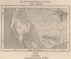 River Basins of the West. USA 1885 old antique vintage map plan chart